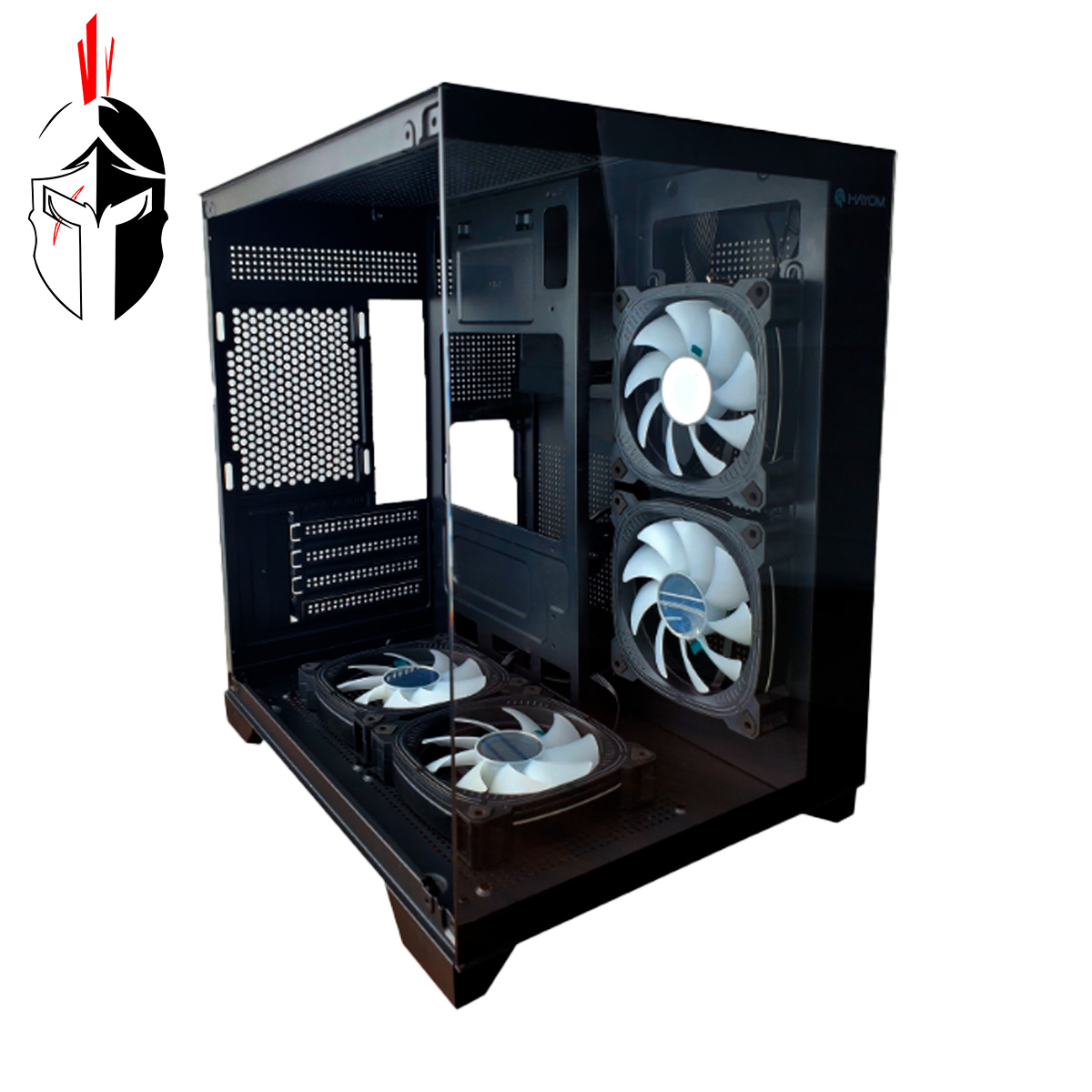 GABINETE HAYOM GAMER GB1790 AQUARIO MATX 4 FANS RGB PRETO(A)