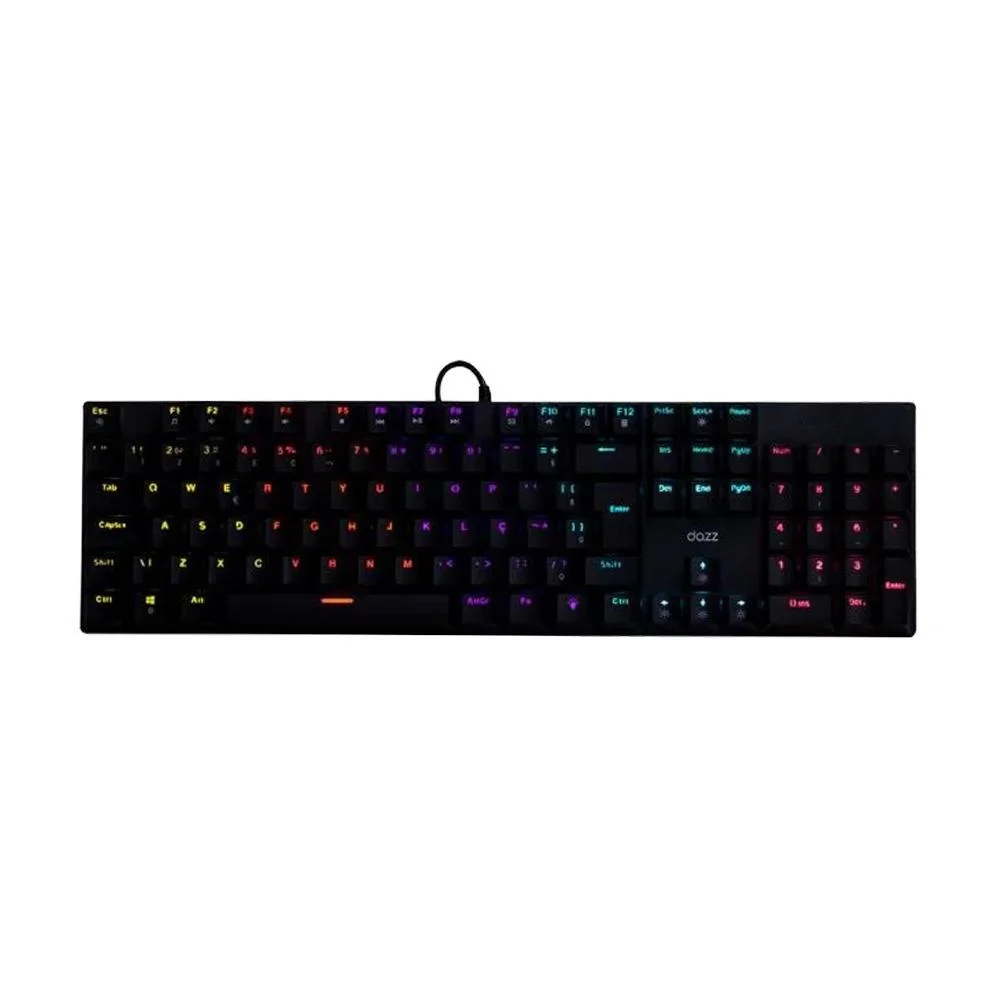 TECLADO DAZZ GAMER MECANICO ORION ESSENTIAL SWITCH BLUE RAINBOW PRETO(A)