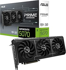 PLACA DE VIDEO ASUS RTX 5070 NVIDIA GEFORCE 12GB GDDR7 192 BITS TRIPLE FAN PRETO (A)