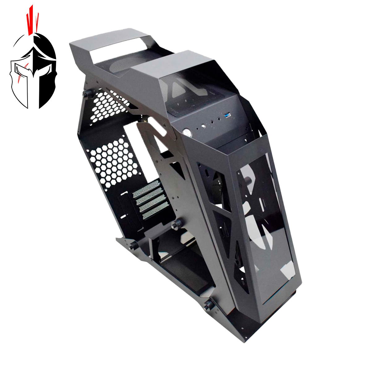 GABINETE KMEX GAMER MICRO RANGER CG-01PQ  MICRO ATX/ITX RGB PRETO(A)