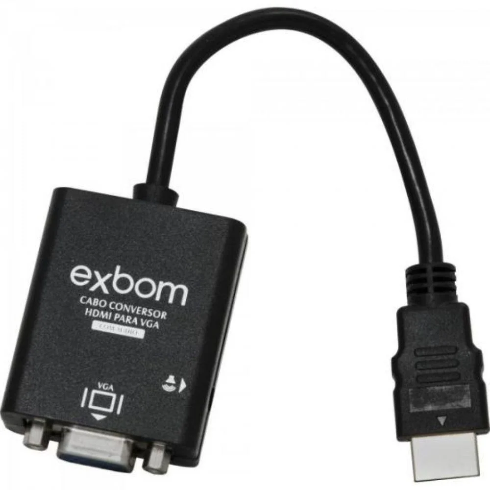 CABO CONVERSOR VGA P/ HDMI EXABOM
