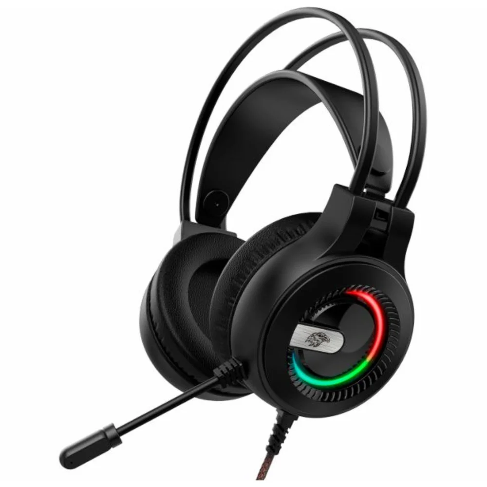 HEADSET KMEX GAMER AR63 50MM USB MICROFONE FLEXIVEL 7.1 SURROUND DIGITAL LED RGB PRETO(A)