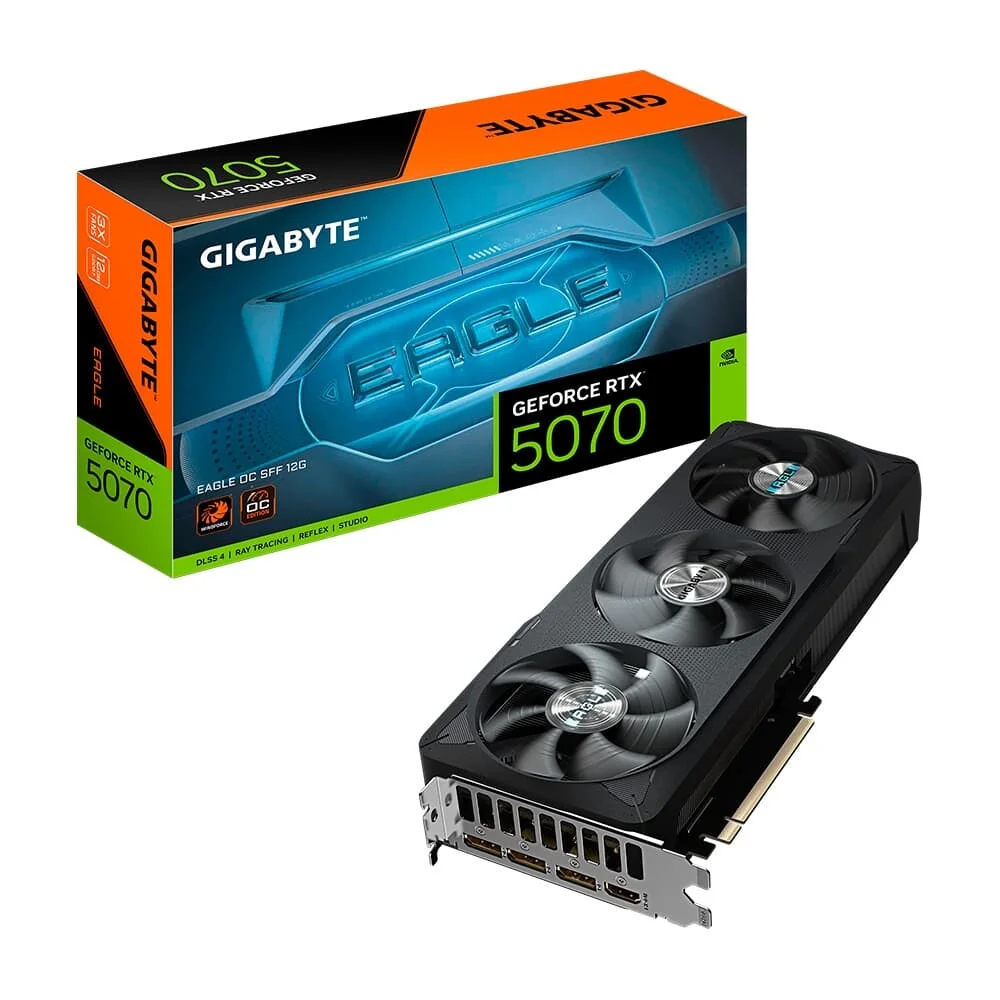 PLACA DE VÍDEO GIGABYTE GEFORCE RTX 5070 EAGLE 12GB GDDR7 192 BITS 3 FANS