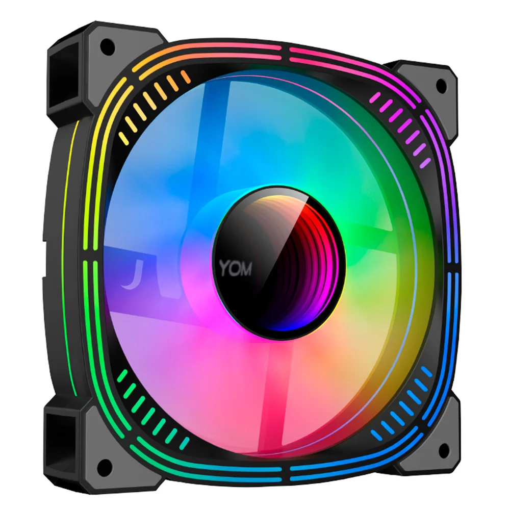 FAN COOLER HAYOM FC1310 12X12CM RGB PRETO (A)