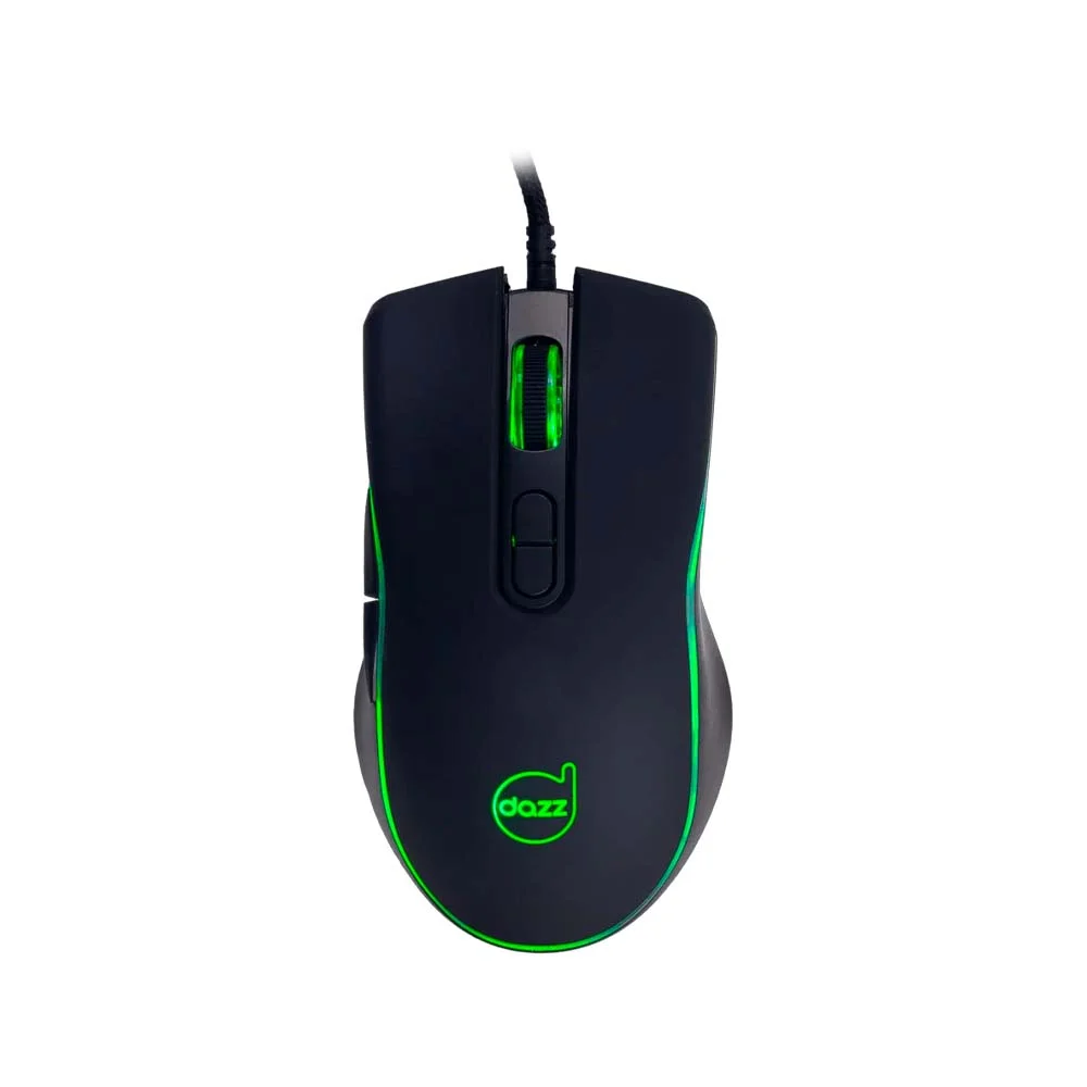 MOUSE DAZZ GMO1000 RAINBOW 3600DPI COM FIO USB 2.0 - PRETO (A)