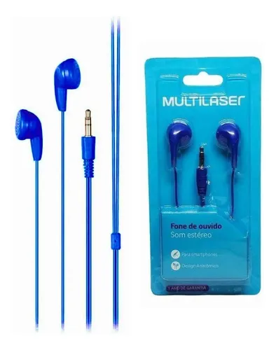 FONE DE OUVIDO MULTILASER AZUL