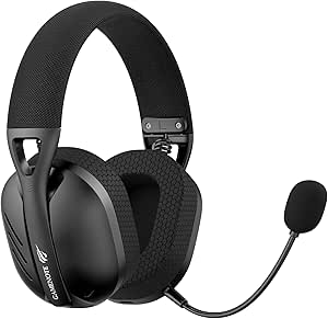 HEADSET GAMER HAVIT FUXI-H3 BLACK C/ FIO S/ FIO 2,4GHz, BLUETOOTH, CABO USB-C - PRETO (A)