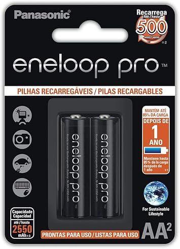 PILHA PANASONIC RECARREGAVEL PRO 2550MA AA C/2 ENVELOPE