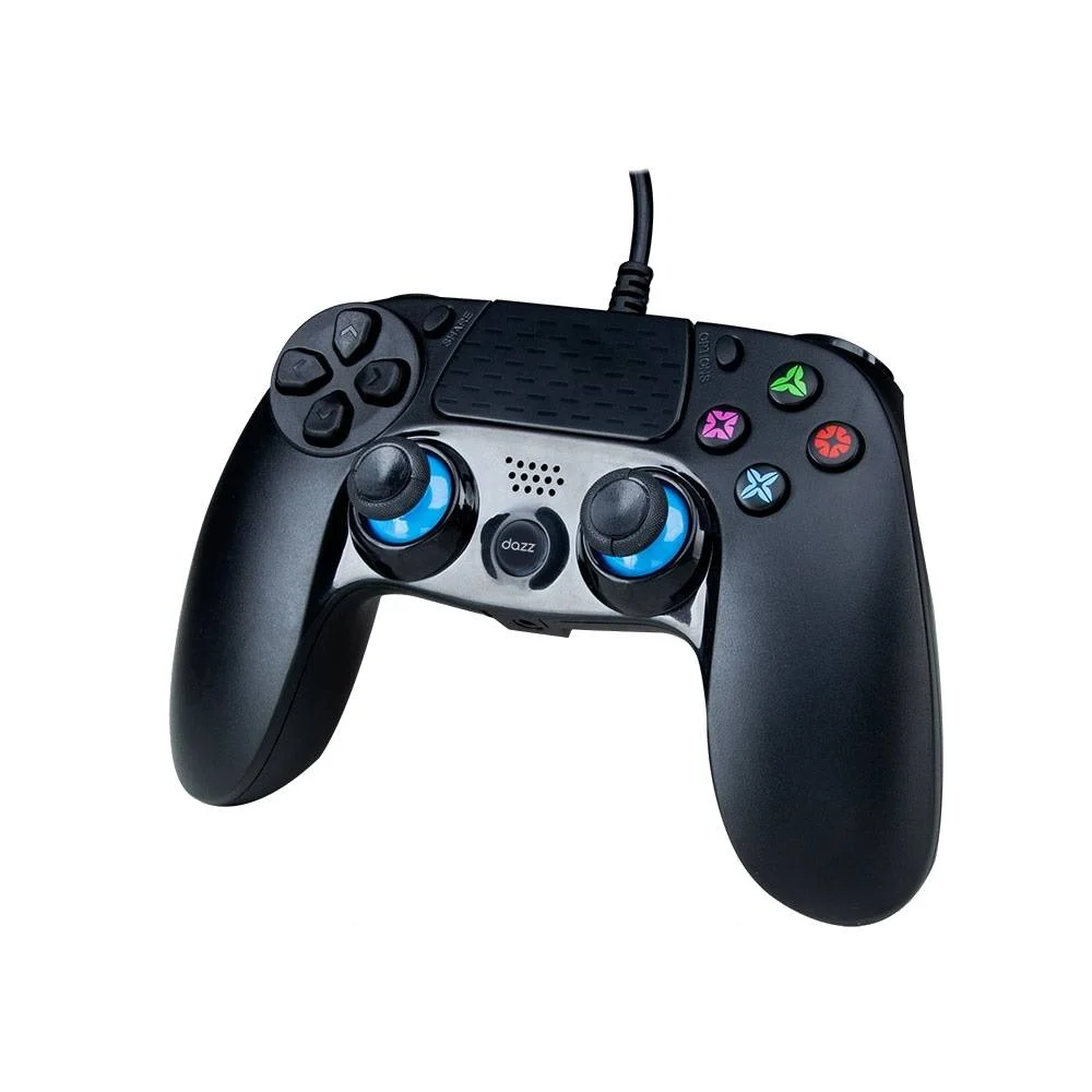 CONTROLE QUARTUM DAZZ USB PARA PC/PS3/PS4 - PRETO (A)