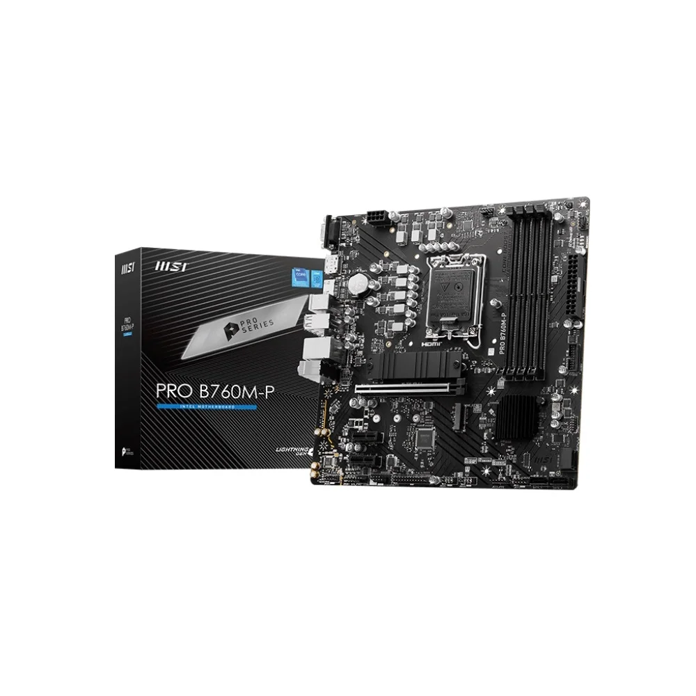 PLACA MÃE MSI PRO B760M-P DDR5, LGA 1700 PRO-B760M-P - PRETO (A)