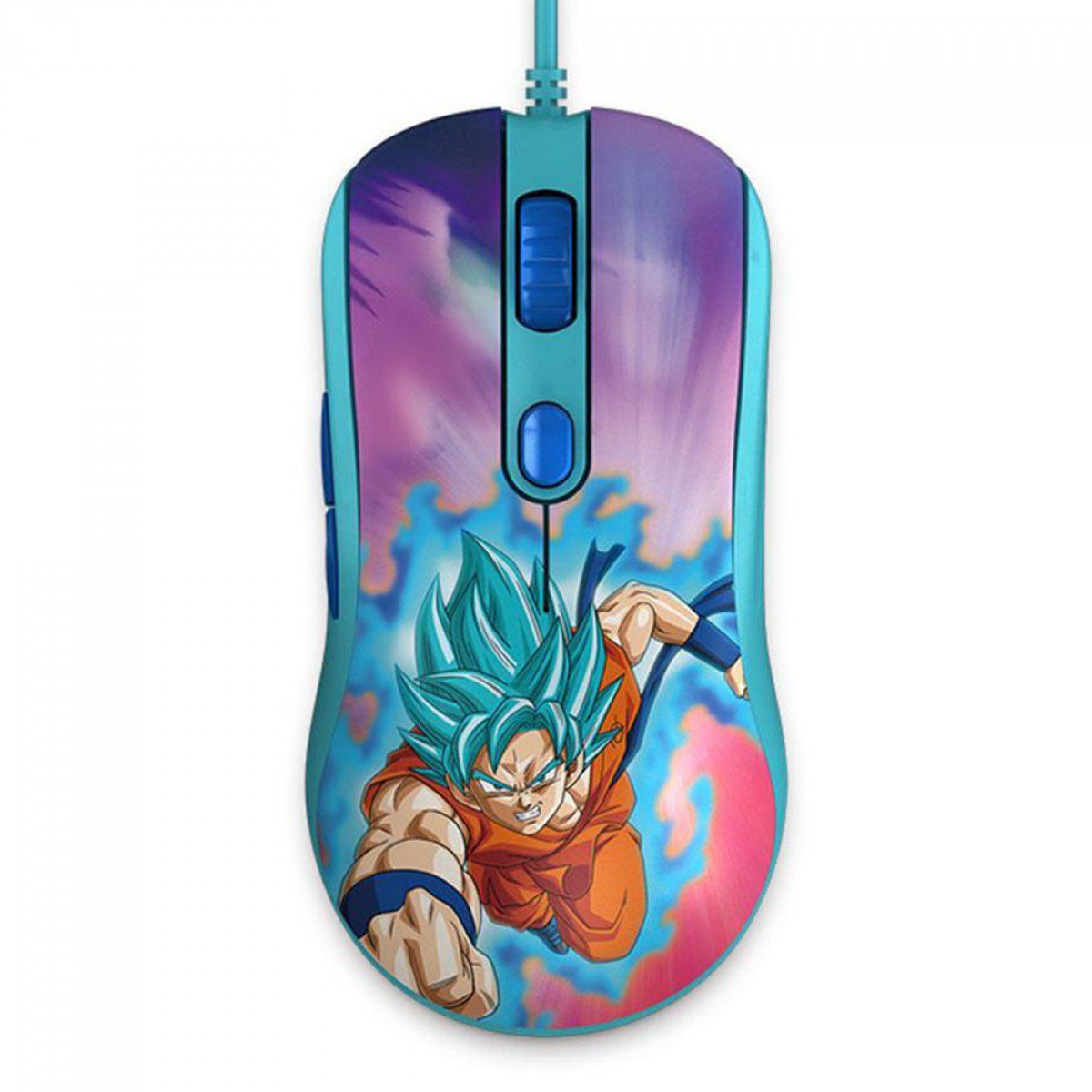 MOUSE AKKO GAMER DRAGON BALL SUPER SAIYAJIN BLUE AG325 6 BOTOES 5000DPI 1000HZ  AZUL