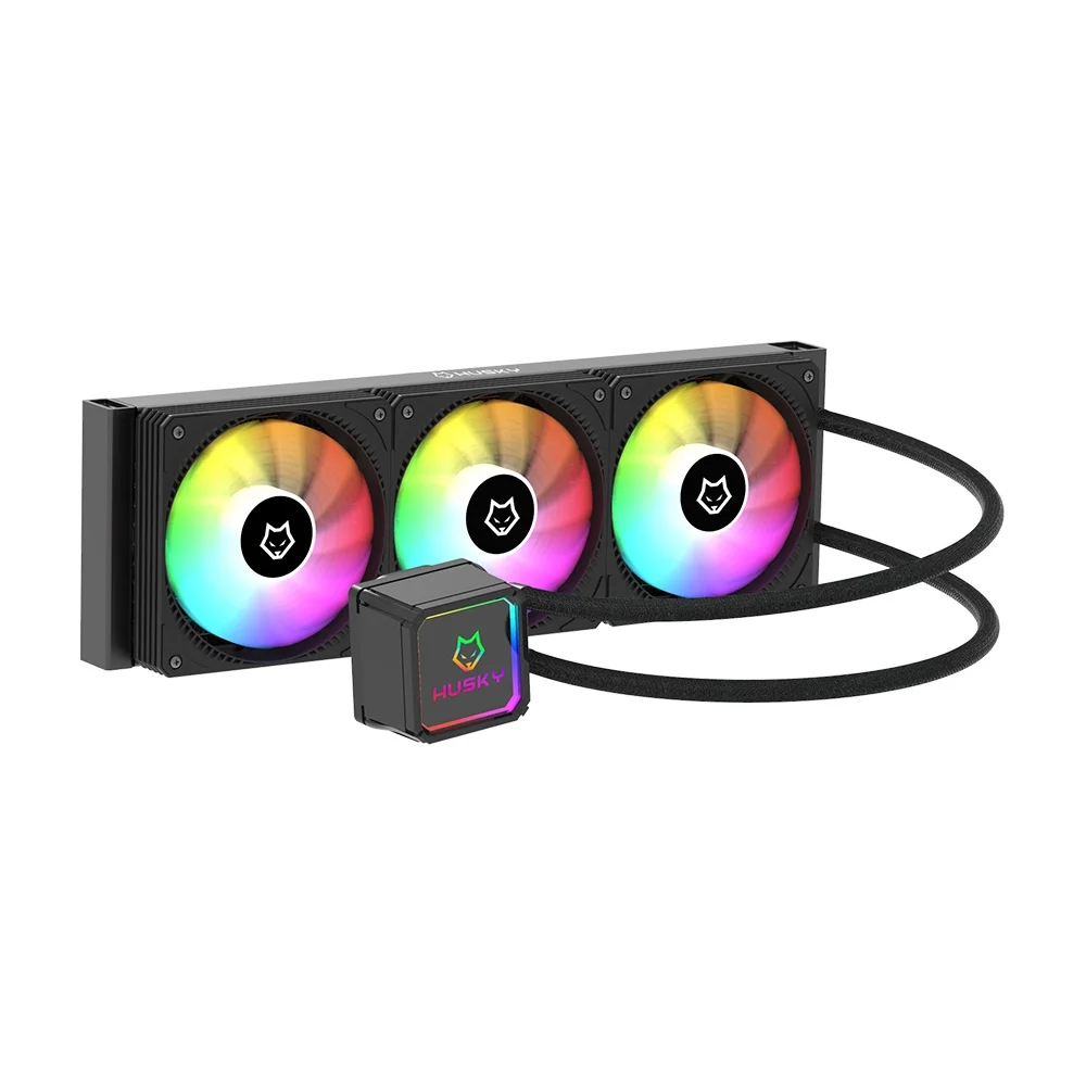 WATER COOLER HUSKY FREEZY ARGB 360MM AMD E INTEL 3 FANS PRETO (A)