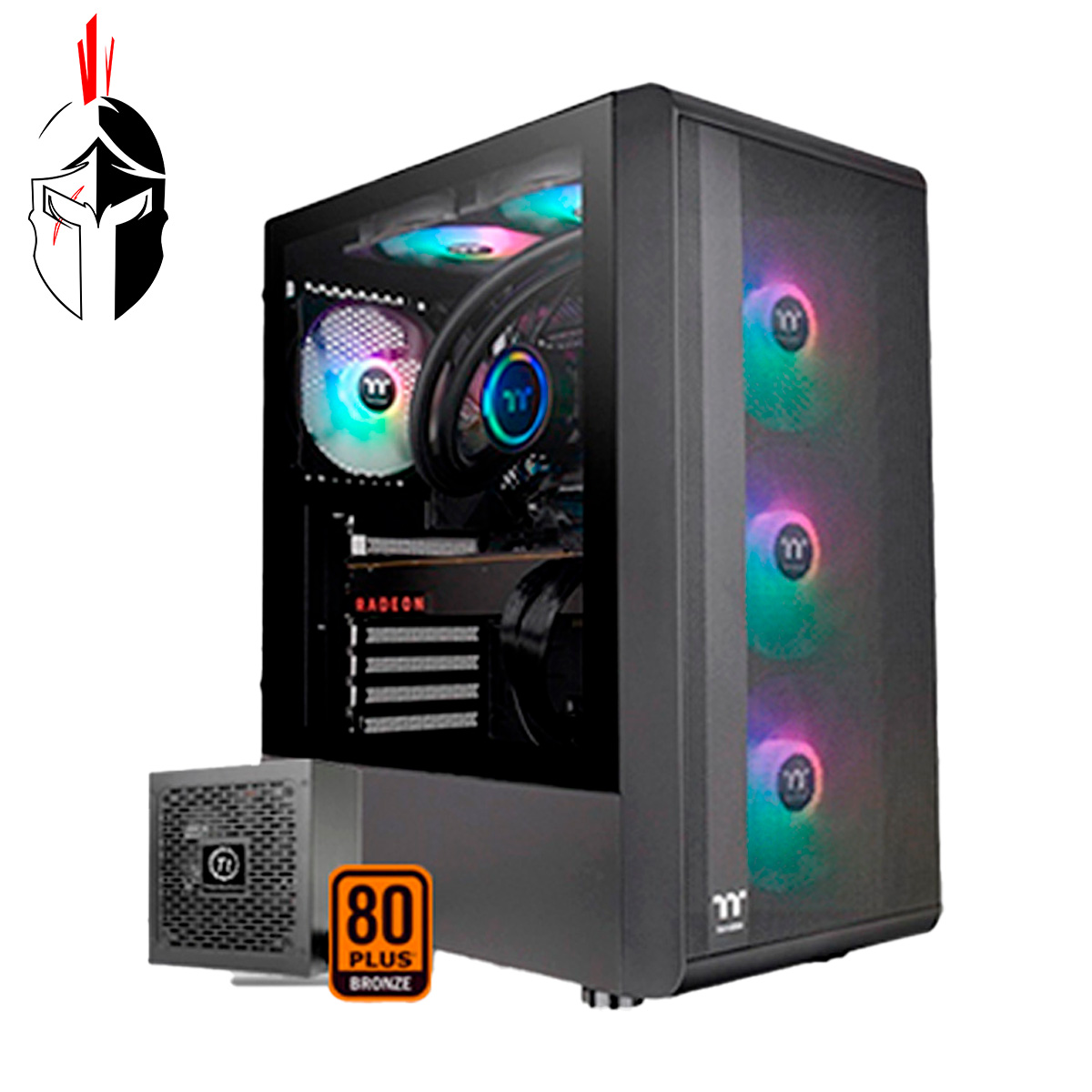 GABINETE TT S200 TG C/FONTE 650W ATX/MICRO ATX/MINI ITX  4 FANS ARGB PRETO(A)