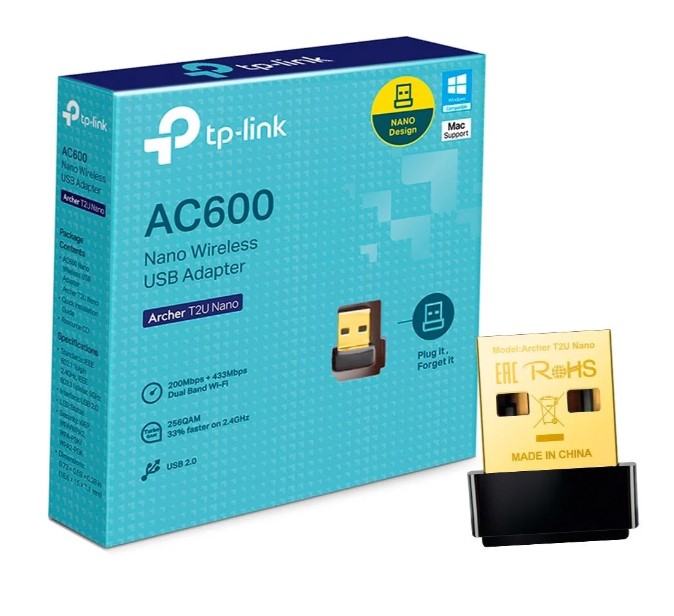 ADAPTADOR TP-LINK USB 600MBPS WIRELESS AC600 - PRETO (A)