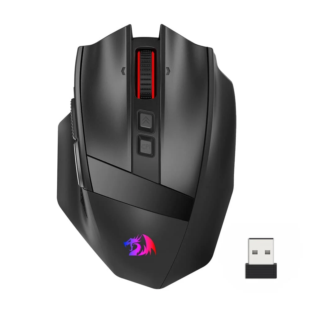 MOUSE GAMER REDRAGON RIND M813 PRO, RGB, DPI 26000 7 BOTÕES, WIRELESS, PRETO (A)