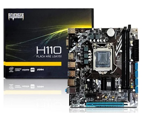 PLACA MÃE LGA1151 H110 REVENGER 6/7/8/9° DDR4 HDMI/VGA - PRETO (A)