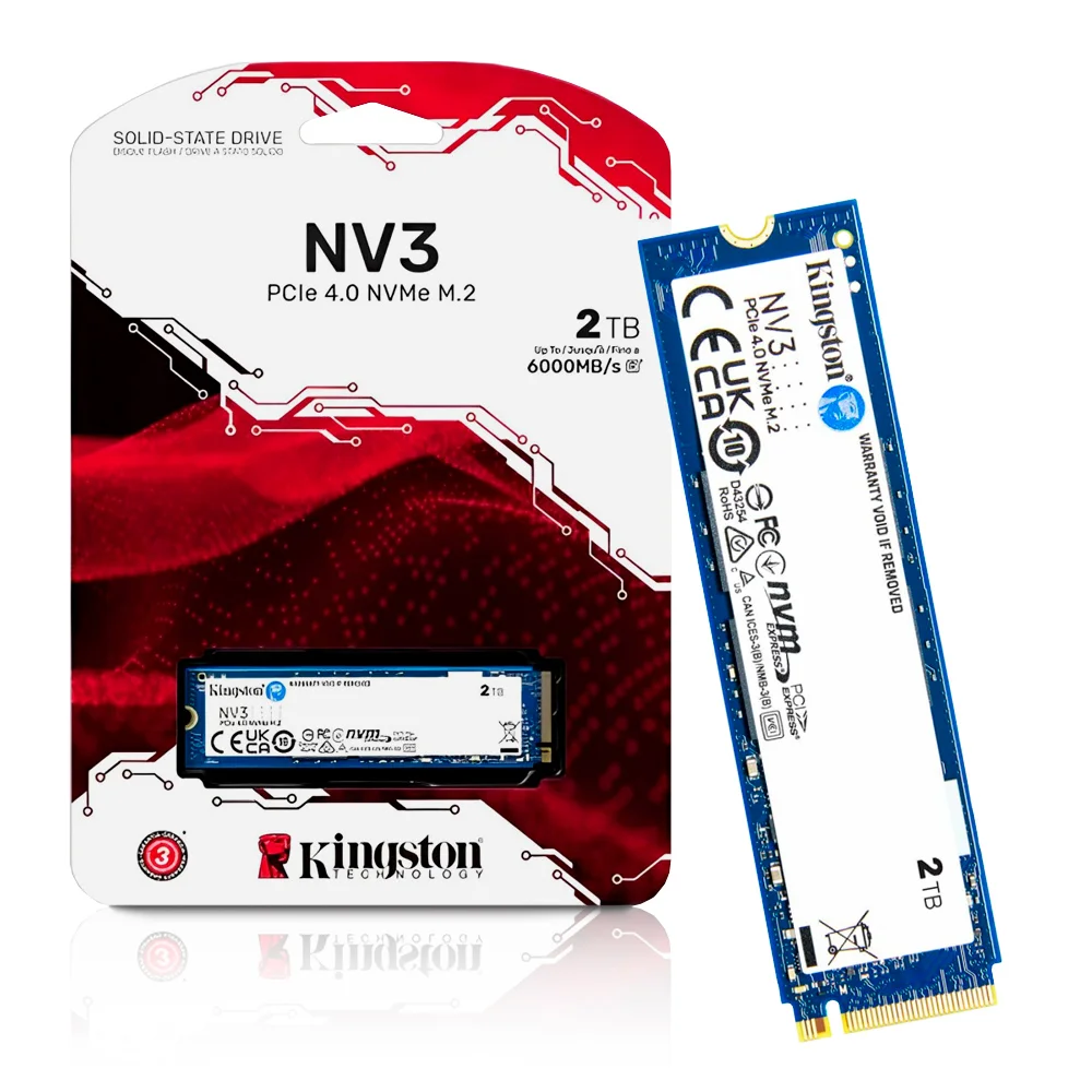 SSD KINGSTON M2 NV3 2TB NVME L: 6000MBs G: 5000MBs 2280, PCIe 4.0 - AZUL/BRANCO