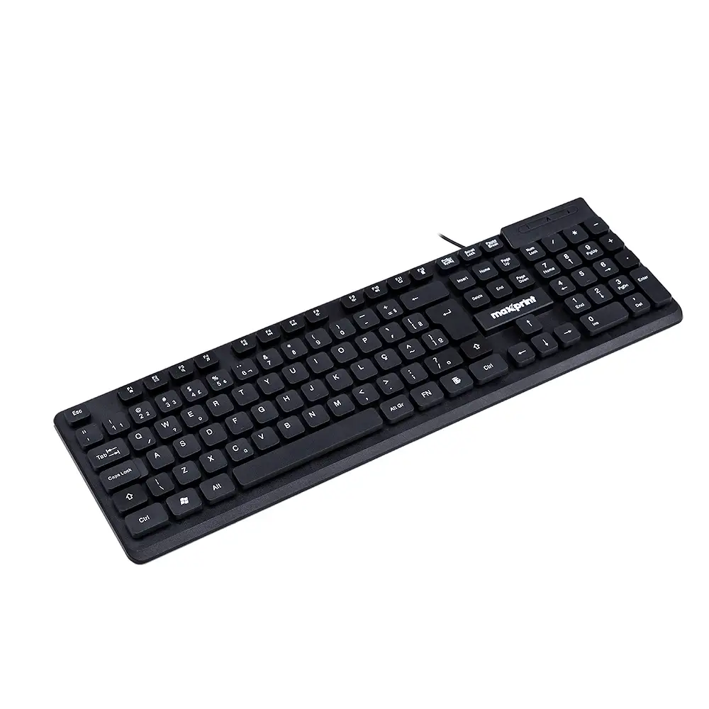 TECLADO MAXPRINT C/ TECLAS FLUTUANTES TE2001 C/ FIO USB - PRETO (A)