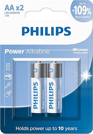 PILHA PHILIPS ALCALINA AA C/2