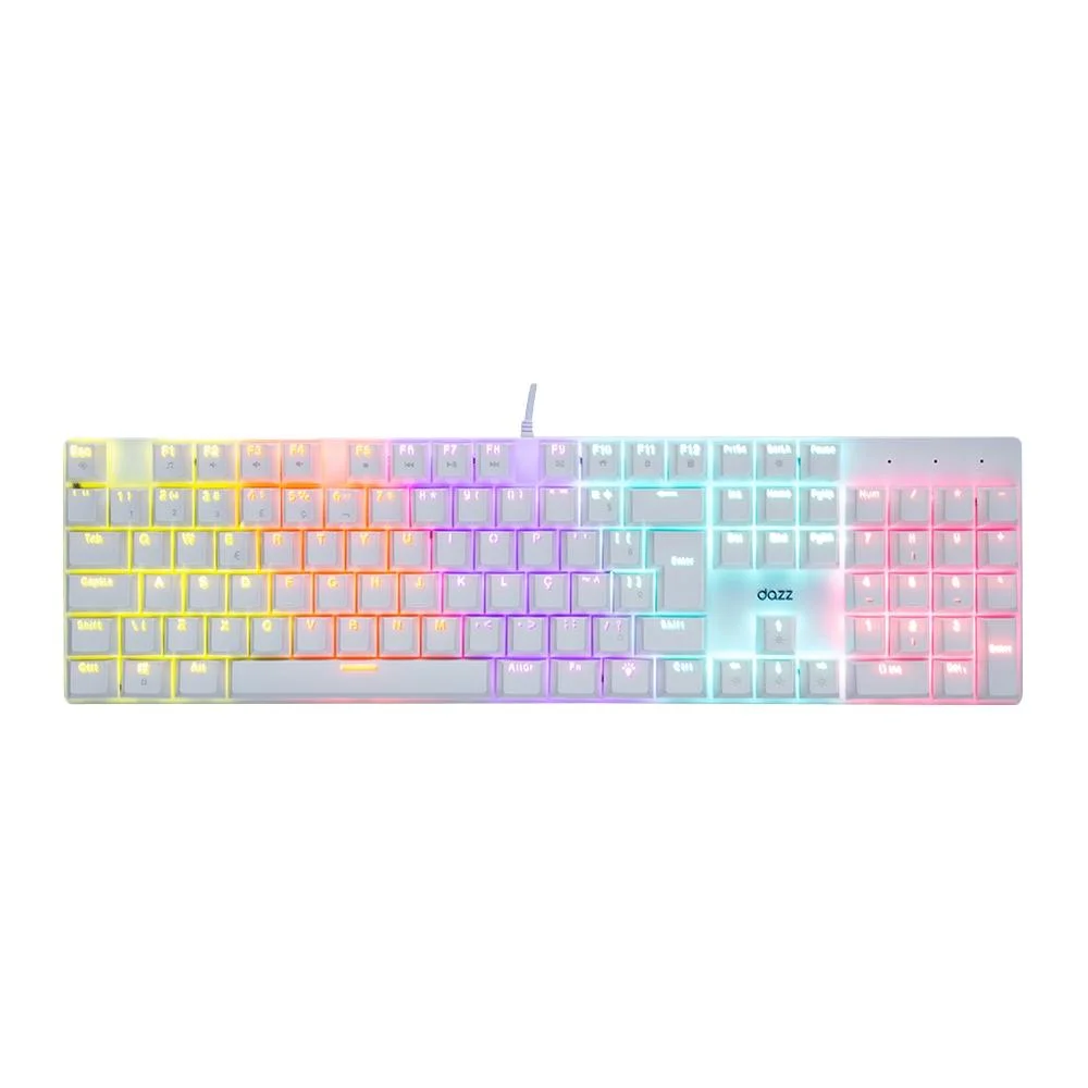 TECLADO DAZZ GAMER MECANICO ORION ESSENTIAL SWITCH BLUE RAINBOW BRANCO(A)