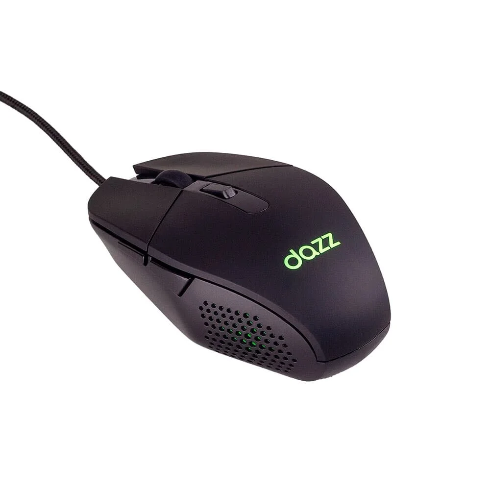 MOUSE DAZZ GMO1001 LED 3600DPI C/ FIO USB 2.0 - PRETO (A)