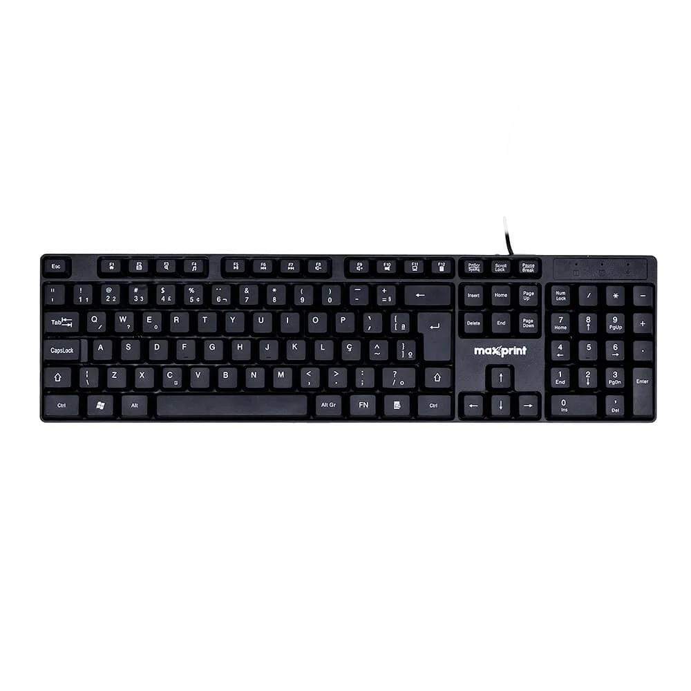 TECLADO MAXPRINT OFFICEEASY COM FIO USB2.0 PRETO